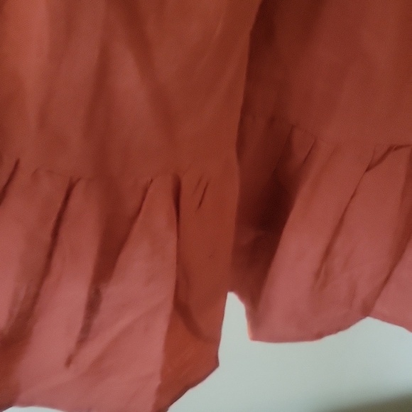 Women’s Rust Brown Smocked Waist Mini Dress - Picture 4 of 7